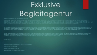 Exklusive Begleitagentur