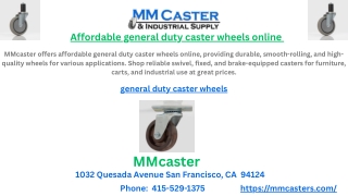 Affordable general duty caster wheels online