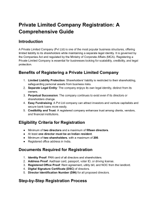 Private Limited Company Registration_ A Comprehensive Guide