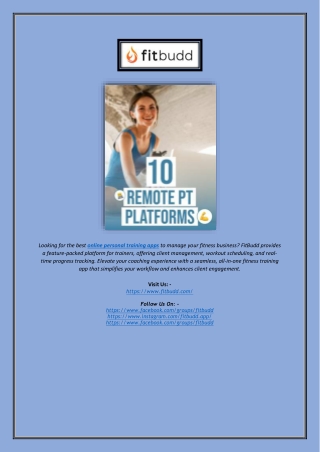Best Online Personal Training Apps for Fitness Coaches | FitBudd