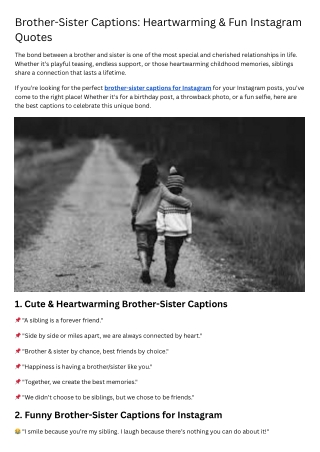 Brother-Sister Captions