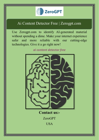 Ai Content Detector Free | Zerogpt.com