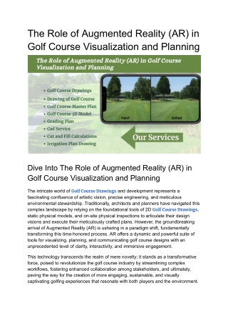 The Role of Augmented Reality (AR) in Golf Course Visualization and Planning_offpage blog_Komal