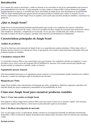Jungle Scout en español: Cómo usarlo para encontrar productos rentables