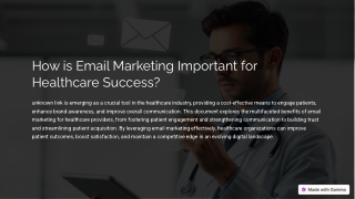 How is Email Marketing Important for Healthcare Success
