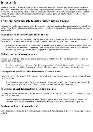 Cómo optimizar tus listados para vender más en Amazon