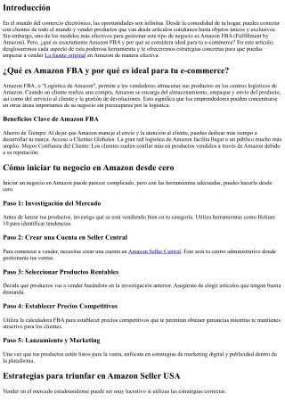 ¿Qué es Amazon FBA y por qué es ideal para tu e-commerce?