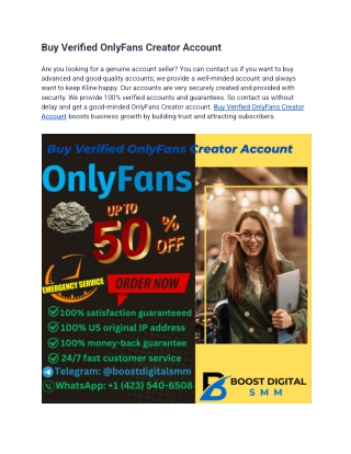 Avoid Restrictions: Get a Verified OnlyFans Creator Account Fast