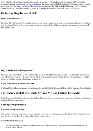 Technical SEO Checklist: Are You Missing Critical Elements?