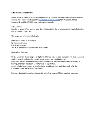 adc initial assessment