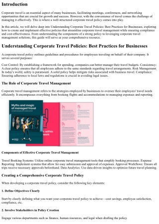 Understanding Corporate Travel Policies: Best Practices for Businesses