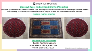 Closeout Rugs - Indian Hand Knotted Wool Rug
