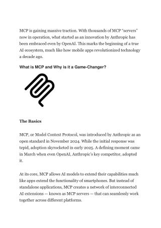 MCP The Birth of an Open AI Ecosystem