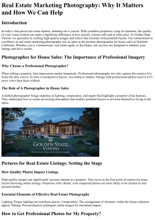 Real Estate Marketing Photography Why It Matters and How We Can Help