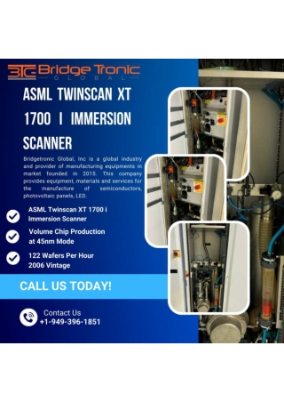 ASML Twinscan XT 1700 i Immersion Scanner