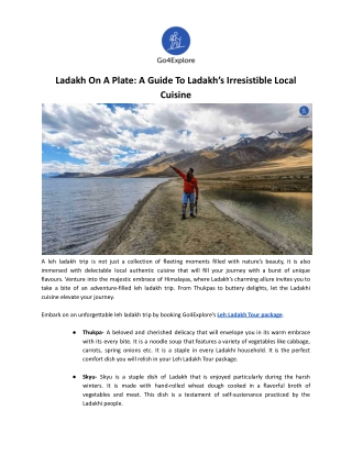 Ladakh On A Plate: A Guide To Ladakh’s Irresistible Local Cuisine