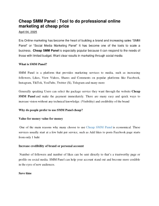 SMM Panel cheap Tool to do professional online marketing at cheap price