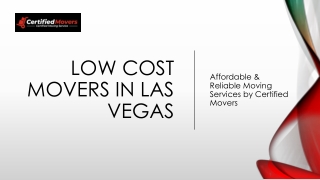 Get Low Cost Movers in Las Vegas