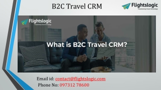 B2C Travel CRM