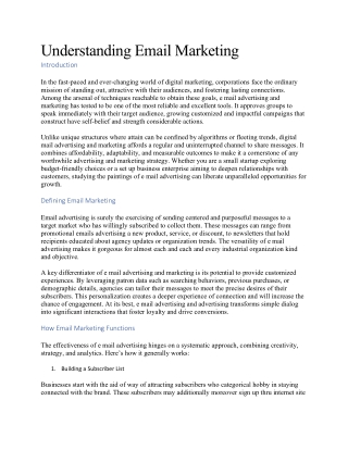 Understanding Email Marketing