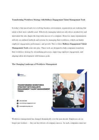 Transforming Workforce Strategy with Bullseye Engagement Talent Management Tools (1)