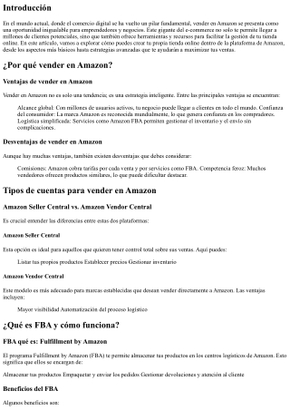 Crea tu propia tienda online dentro de la plataforma de Amazon