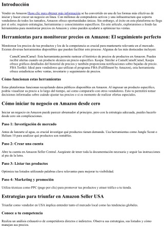 Herramientas para monitorear precios en Amazon: El seguimiento perfecto