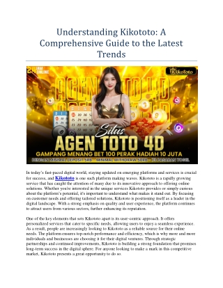 Understanding Kikotot1