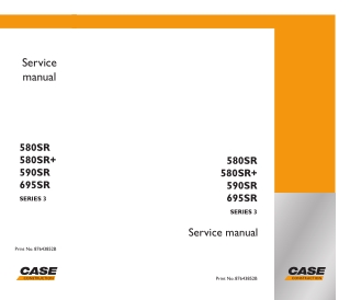 CASE 590SR SERIES 3 BACKHOE LOADER Service Repair Manual Instant Download