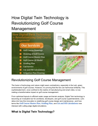 How Digital Twin Technology is Revolutionizing Golf Course Management __ off-site Kriti