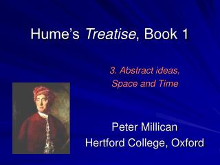 Hume’s Treatise , Book 1