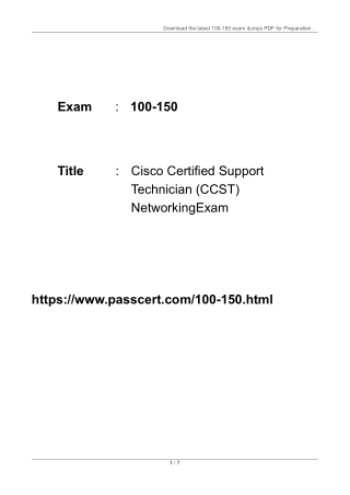 100-150 CCST Networking Exam Dumps PDF