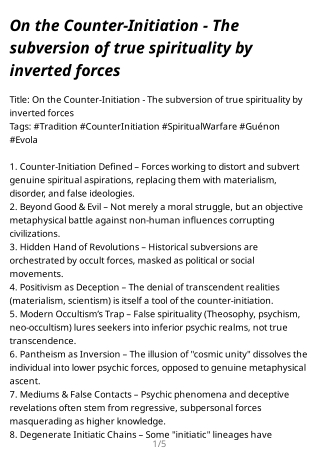On_the_Counter-Initiation_-_The_subversion_of_true_spirituality_by_inverted_forces