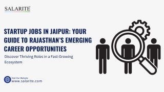 Startup Jobs in Jaipur Your Guide to Rajasthan’s Emerging Career opportunities