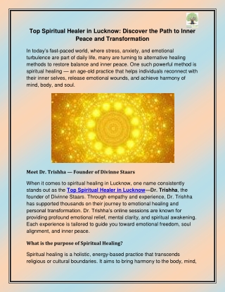 Top Spiritual Healer in Lucknow