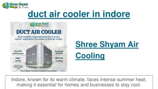 duct air cooler in indore