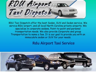 Official RDU airport taxi