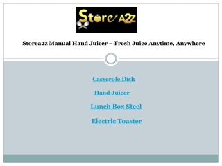 Storea2z Manual Hand Juicer – Fresh Juice Anytime, Anywhere