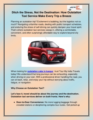 outstation cabs in kanpur