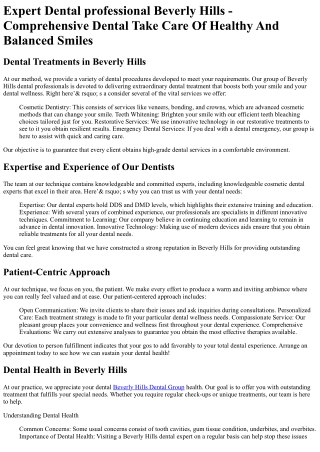 Dental Group of Beverly Hills