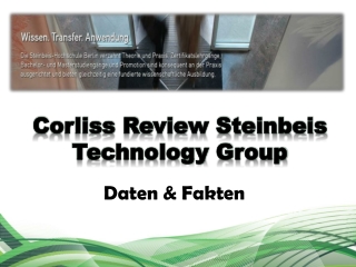 Corliss Review Steinbeis Technology Group Daten