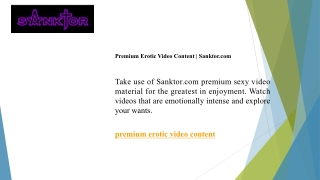 Premium Erotic Video Content  Sanktor.com