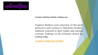 Exclusive Onlyfans Models  Sanktor.com