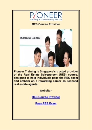 Pass RES Exam