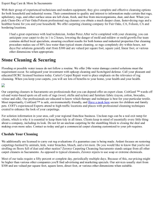Carpeting Cleaning Company In Sacramento, Ca