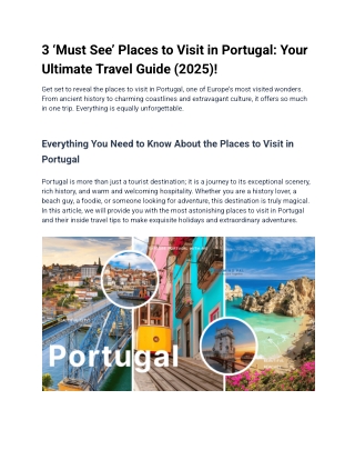 3 ‘Must See’ Places to Visit in Portugal_ Your Ultimate Travel Guide (2025)