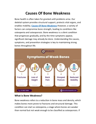 Causes Of Bone Weakness