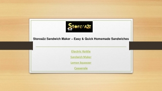 Storea2z Sandwich Maker – Easy ^0 Quick Homemade Sandwiches