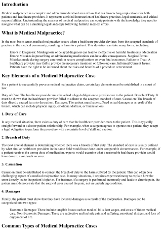 Navigating Legal Waters: Medical Malpractice Explained