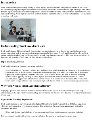 Expert Advice from Truck Accident Attorneys on Winning Your Case